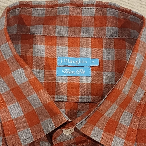 J. McLaughlin Trim Fit Button Down M - Picture 3 of 5